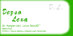 dezso lexa business card
